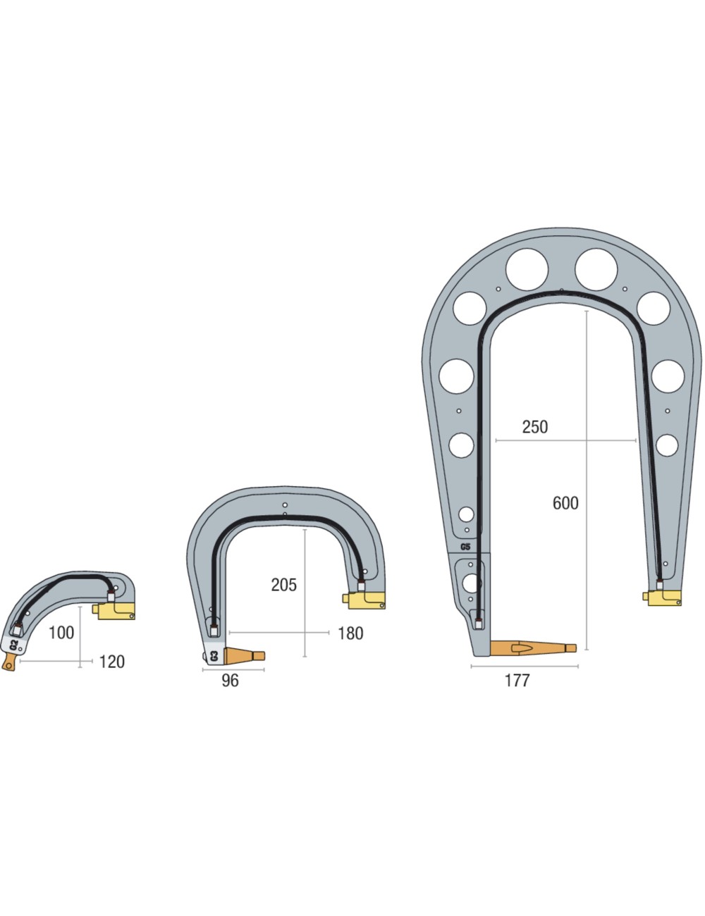 Lot De 3 Bras G Isoles : G2 + G3 + G5
